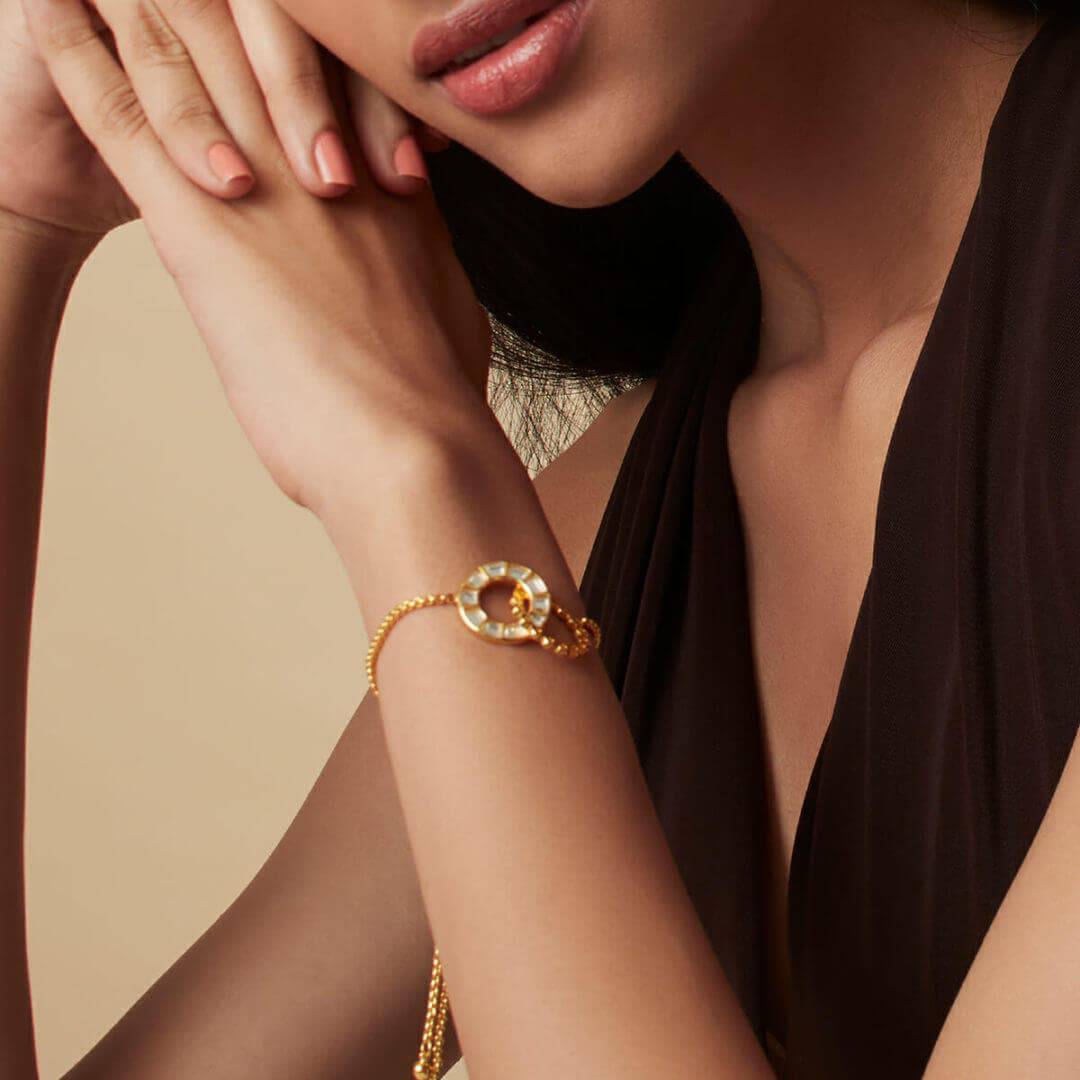 Buy Dainty Gold Bracelets Bracelets for Women Gold Bracelets for Women Gold  Layering Jewelry Modern Bracelets for Women and Girls Online in India - Etsy